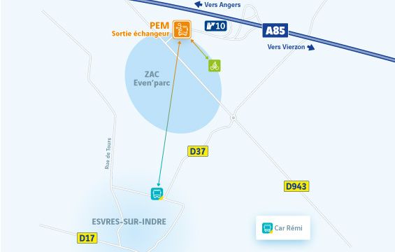 plan esvres sur indre