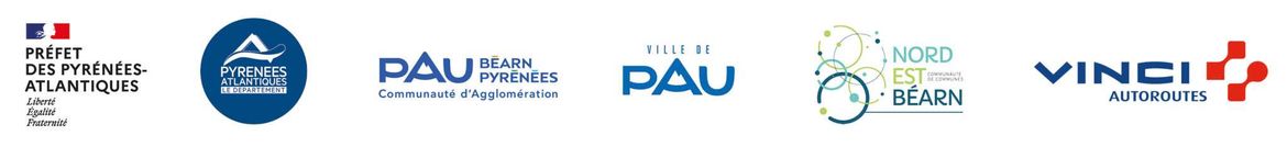 frise des partenaires du projet de l'échangeur Pau-Morlaas sur l'A64