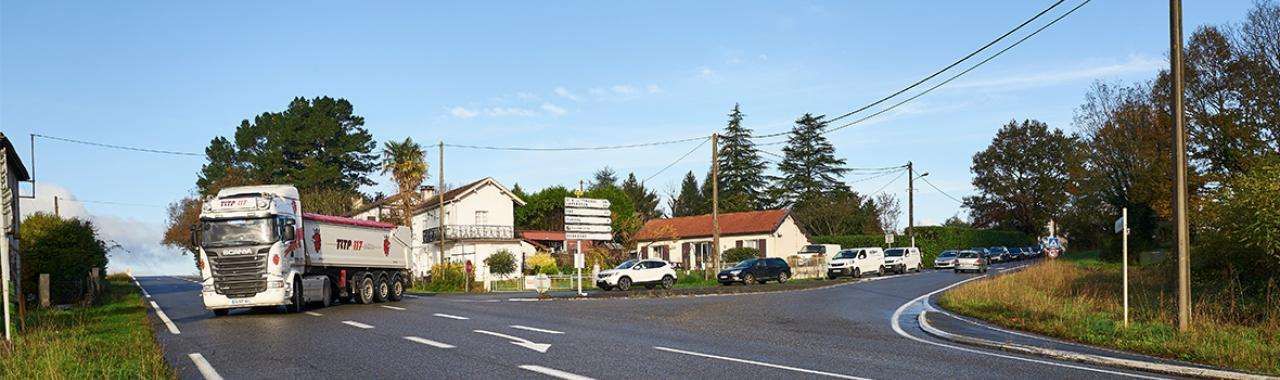 Vue de l'échangeur A641-RD817