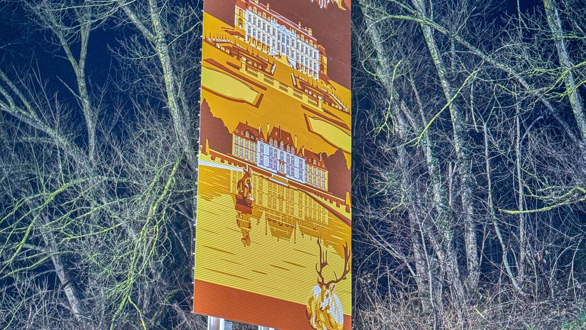 Installation panneau animation Vallée de Chevreuse A10