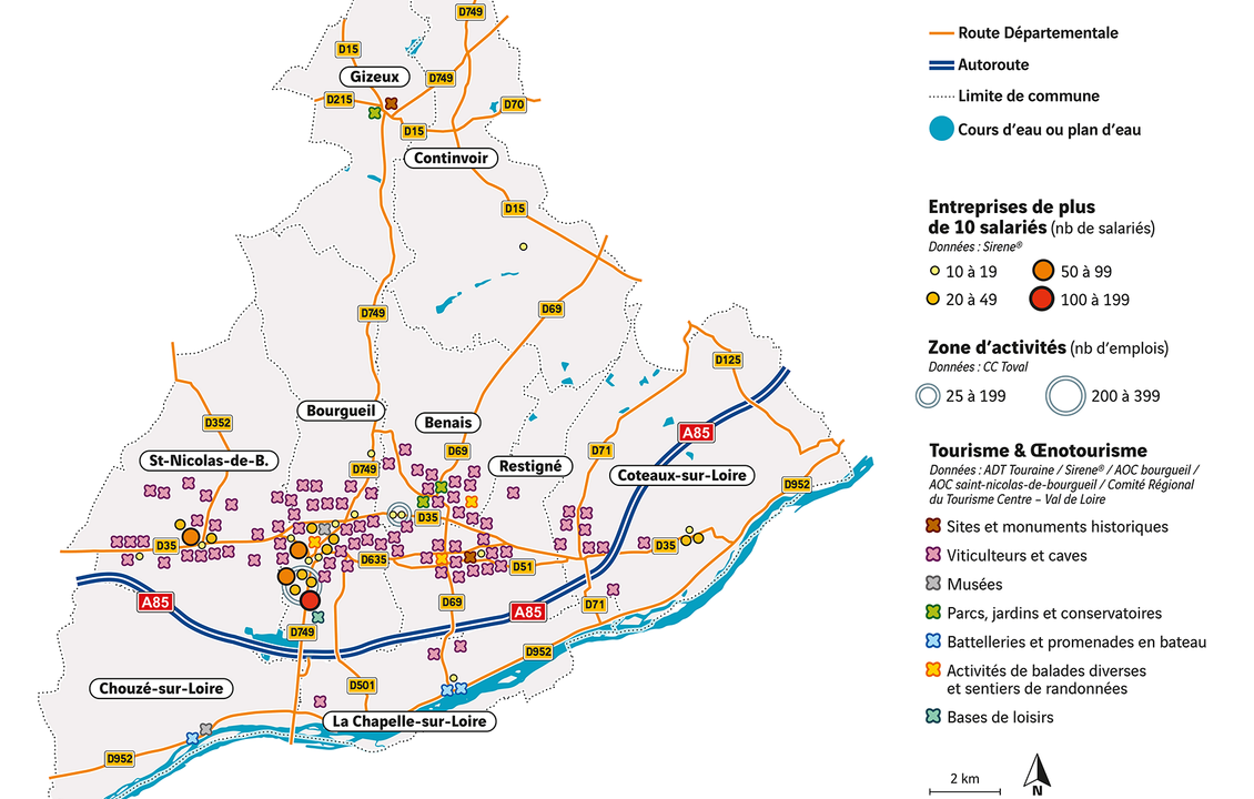 Demi-diffuseur de Coteaux-sur-Loire (A85) carte territoire 3