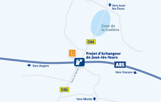 localisation projet échangeur joué les tours 