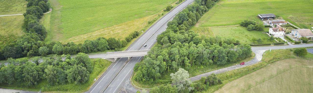 A64- vue de l'échangeur Caresse-Cassaber
