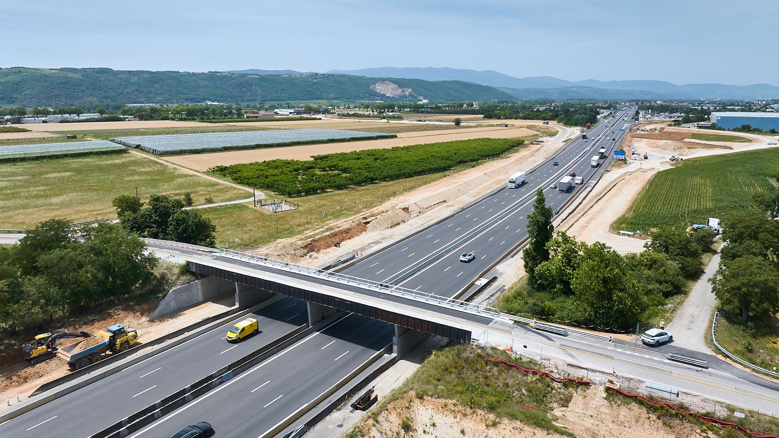 A7 Echangeur Drômardeche - vue aérienne RD1