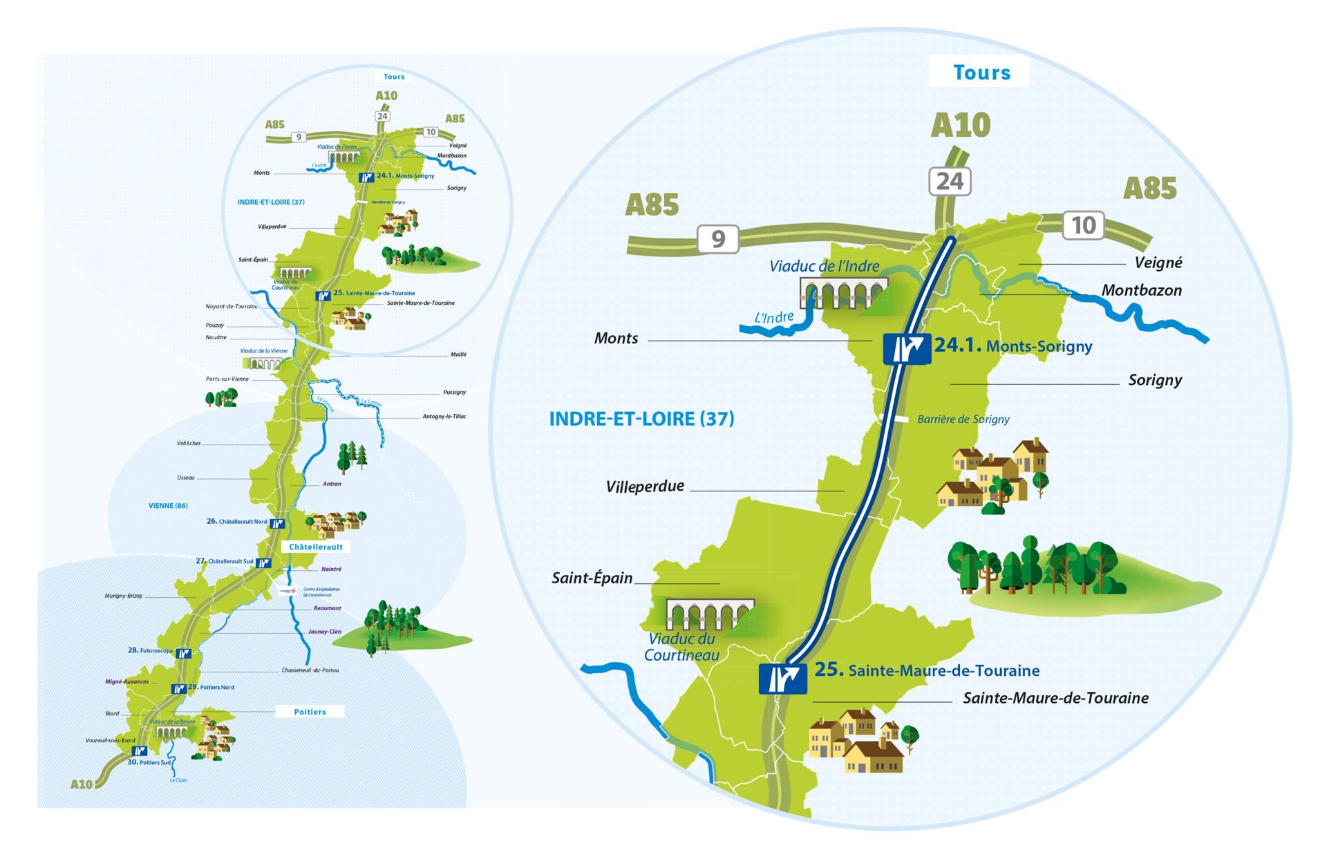A10 Veigné_Sainte-Maure-de-touraine_carte projet