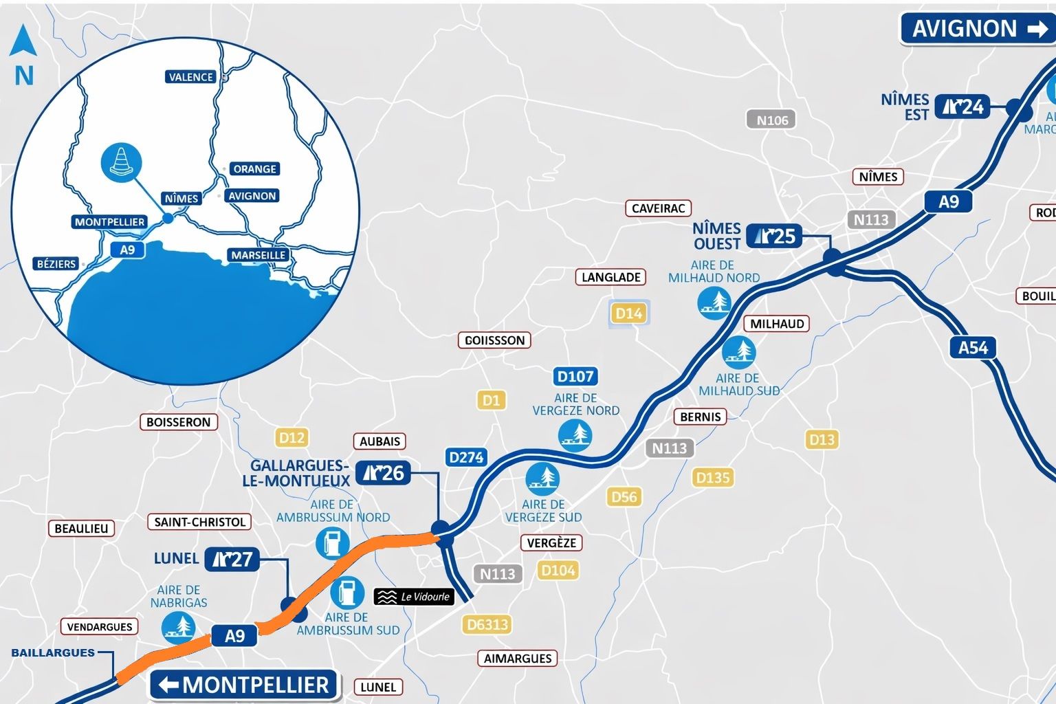 A9_DOIE plan Rénovation des chaussées entre Gallargues et Baillargues