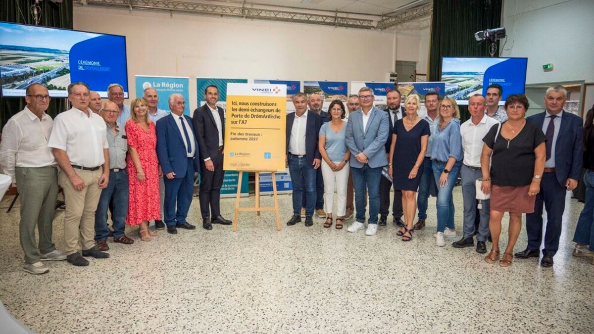 A7 Echangeur Drômardeche - photo première pierre