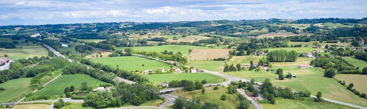 A64 - vue aérienne du demi échangeur La virginie