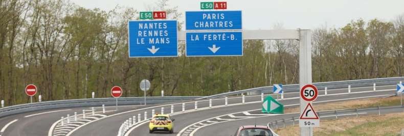 Le nouvel échangeur de l'Huisne sarthoise est accessible sur l'autoroute A11